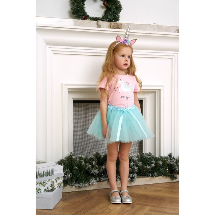 Набор для фотосессии (юбка, ободок), KAFTAN «Единорог», бирюзовый, рост 86-104 см