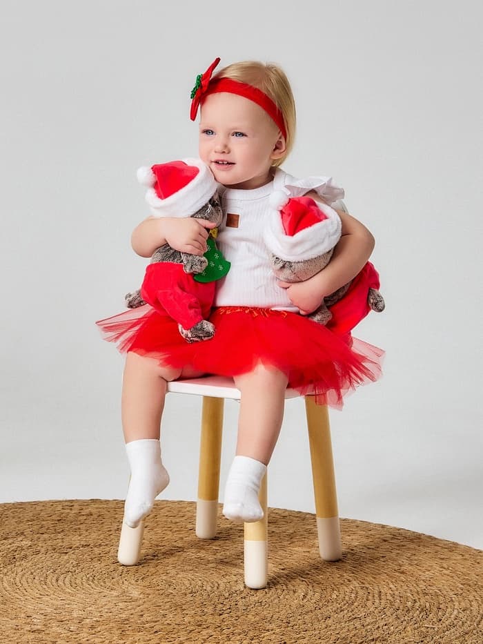 Набор для фотосессии (юбка, повязка) «Крошка Я. Праздничный», красный, рост 62-86