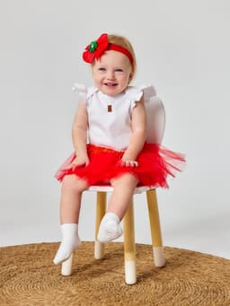 Набор для фотосессии (юбка, повязка) «Крошка Я. Праздничный», красный, рост 62-86