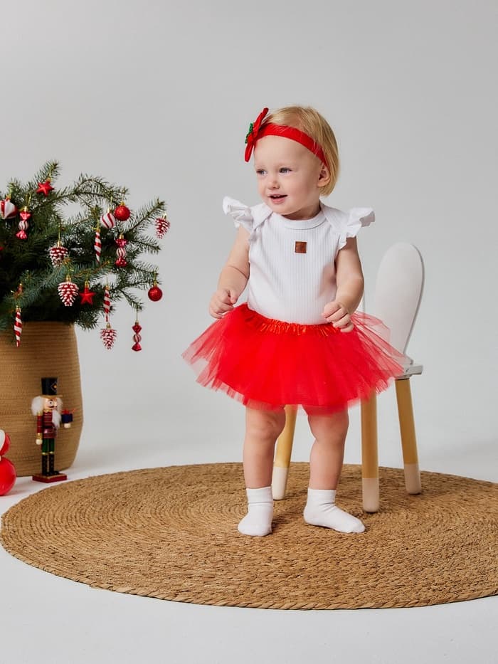 Набор для фотосессии (юбка, повязка) «Крошка Я. Праздничный», красный, рост 62-86