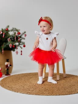 Набор для фотосессии (юбка, повязка) «Крошка Я. Праздничный», красный, рост 62-86