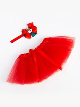 Набор для фотосессии (юбка, повязка) «Крошка Я. Праздничный», красный, рост 62-86