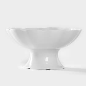 Конфетница Добрушский завод «Бельё», фарфор, 300 мл, h=15.2 см, белая