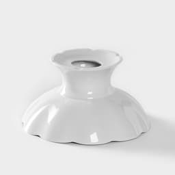 Конфетница Добрушский завод «Бельё», фарфор, 300 мл, h=15.2 см, белая