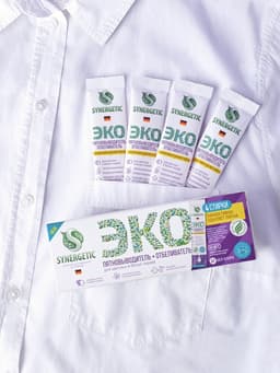 Пятновыводитель-отбеливатель Synergetic, порошок, гипоаллергенный, биоразлагаемый 4 стика