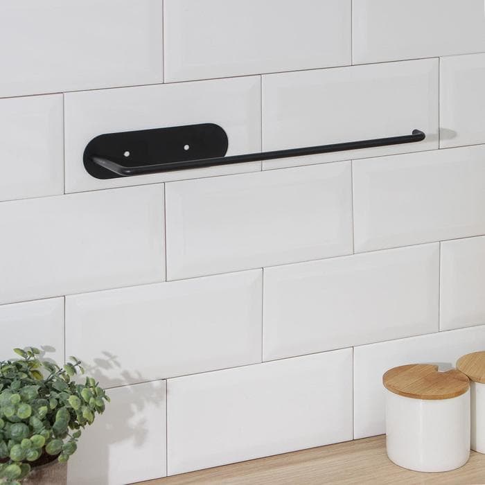 Держатель для бумажных полотенец подвесной Доляна 26×1.5×12 см, чёрный