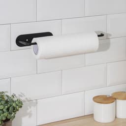 Держатель для бумажных полотенец подвесной Доляна 26×1.5×12 см, чёрный