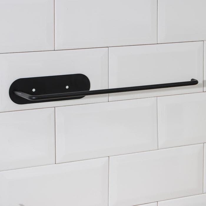 Держатель для бумажных полотенец подвесной Доляна 26×1.5×12 см, чёрный