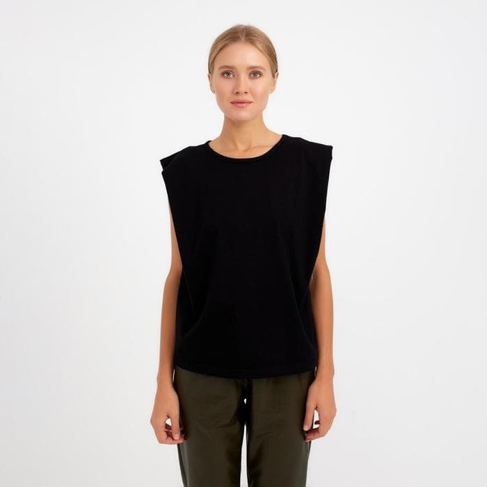 Майка женская MINAKU OVERSIZE FIT, чёрная, размер 42