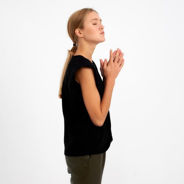 Майка женская MINAKU OVERSIZE FIT, размер 44, чёрная