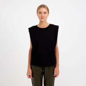 Майка женская MINAKU OVERSIZE FIT, размер 46, чёрная