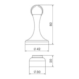 Упор дверной LOCKLAND, магнитный, цвет античная бронза