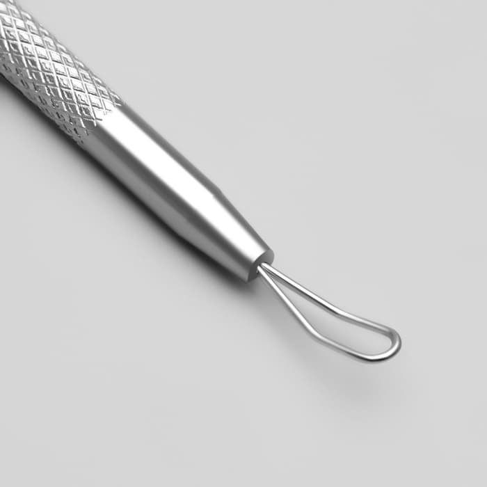 Петля косметологическая, двусторонняя, 13 см, серебристый