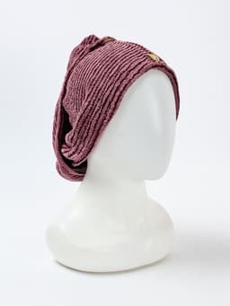 Чалма для сушки волос Доляна, микрофибра, с пуговкой, бордовая