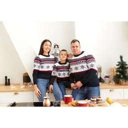 Джемпер детский новогодний вязаный KAFTAN: Snow, чёрный, рост 98-104 см
