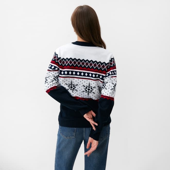 Свитер вязаный новогодний KAFTAN Snow, размер 50