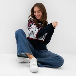 Свитер вязаный новогодний KAFTAN Snow, размер 46