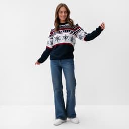 Свитер вязаный новогодний KAFTAN Snow, размер 46