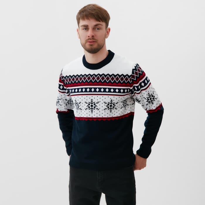 Свитер вязаный новогодний KAFTAN Snow, размер 46