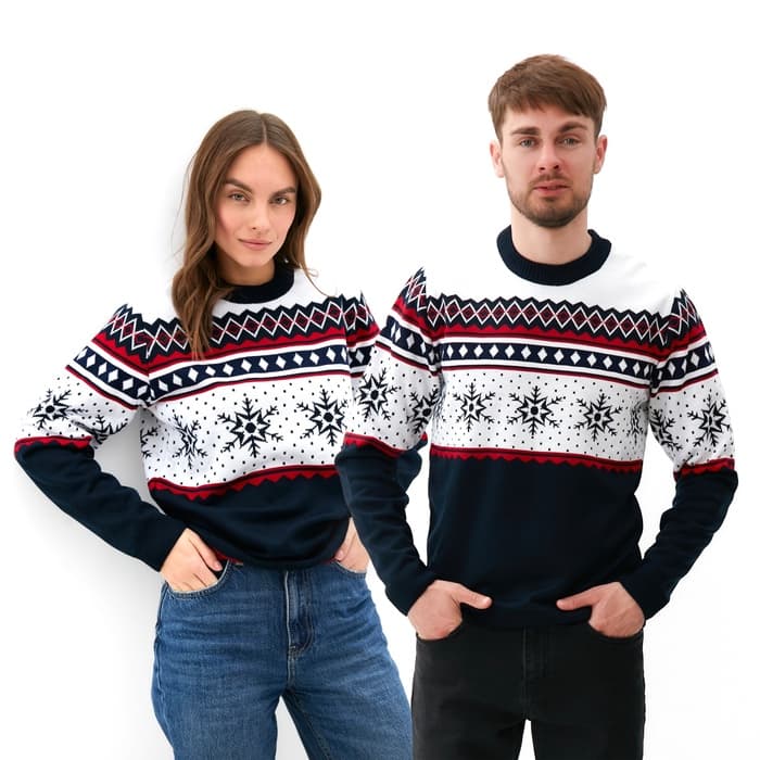 Свитер вязаный новогодний KAFTAN Snow, размер 44