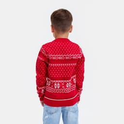 Джемпер детский новогодний вязаный KAFTAN: Santa, красный, рост 110-116 см