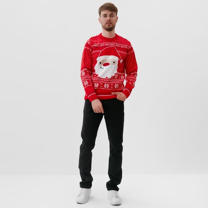 Свитер вязаный новогодний KAFTAN Santa, размер 56