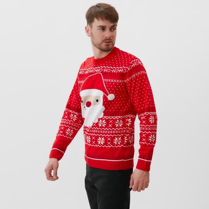Свитер вязаный новогодний KAFTAN Santa, размер 56