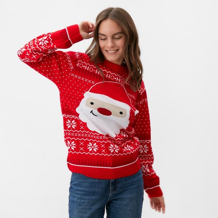 Свитер вязаный новогодний KAFTAN Santa, размер 46