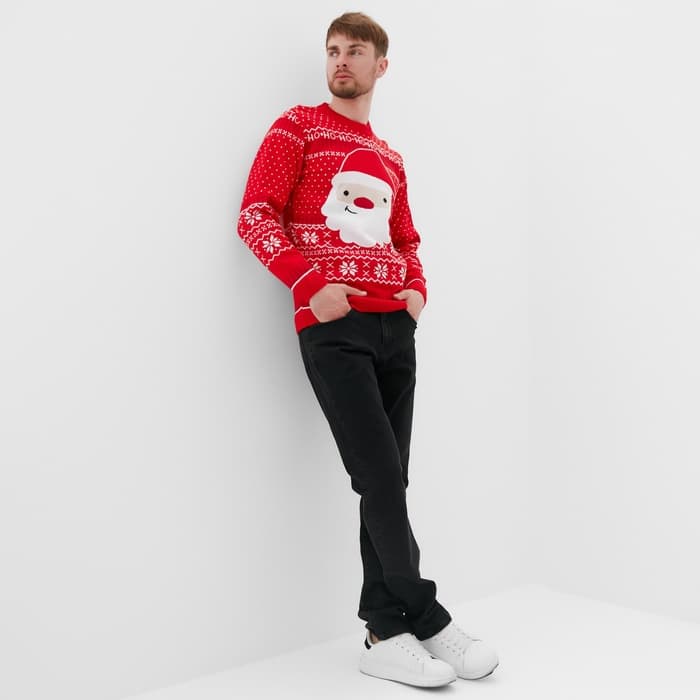 Свитер вязаный новогодний KAFTAN Santa, размер 44