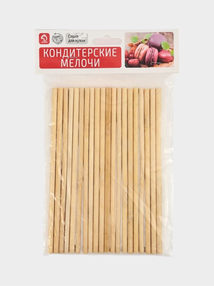 Палочки - дюбели для кондитерских изделий Доляна, 15 см, набор 18-20 шт., бамбук