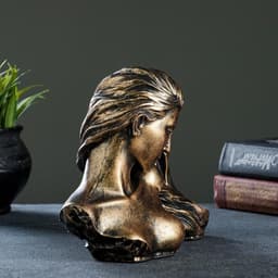 Подставка для бутылки «Девушка с волосами», 17×22×11 см, бронза
