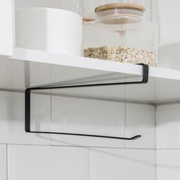 Держатель для бумажных полотенец подвесной Доляна, 26×1.5×12 см, чёрный