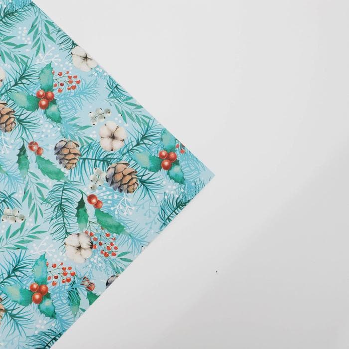 Упаковочная бумага на Новый год «Зимняя», 70 х 100 см, глянцевая