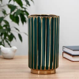 Ваза для цветов «Елизавет», 11×21 см, керамика, зелёная