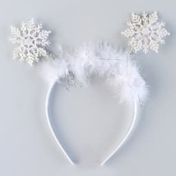 Ободок новогодний карнавальный «Снежинка» с голубыми диодами