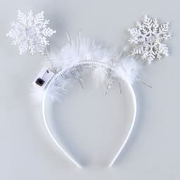 Ободок новогодний карнавальный «Снежинка» с голубыми диодами
