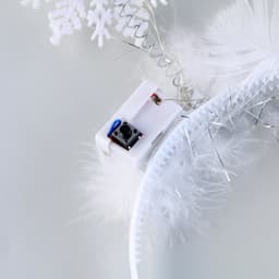 Ободок новогодний карнавальный «Снежинка» с голубыми диодами