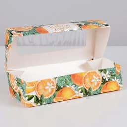 Коробка подарочная складная «Мандариновое настроение», 17×7×4 см