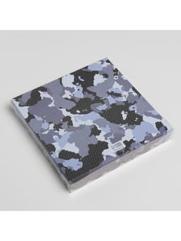 Коробка для печенья, кондитерская упаковка с пластиковой крышкой, «23 февраля», 21×21×3 см