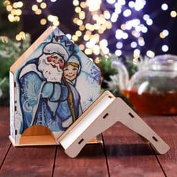 Чайный домик на два ряда «Дед Мороз и Снегурочка», 15.5×9.6×20 см