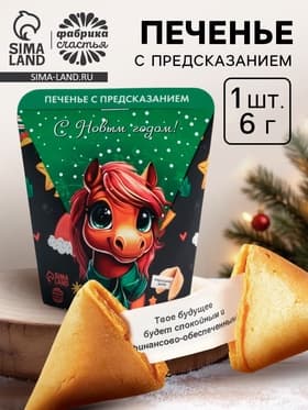 Печенье с предсказанием «С Новым годом», 1 шт.