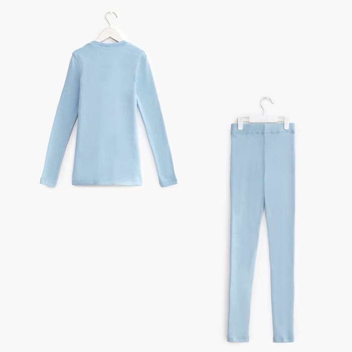 Термобельё для девочки (лонгслив, легинсы) цвет голубой, рост 146 см