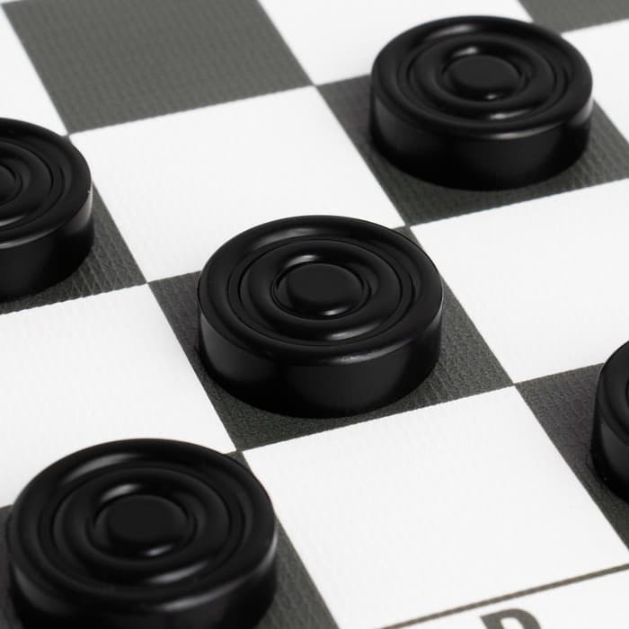 Настольная игра Время игры, шашки, поле винил 30×30 см, 24 шт., d=3 см, h=0.9 см, в тубусе