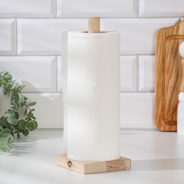 Подставка для бумажных полотенец Дарим Красиво, 9×9×26.5 см, дерево