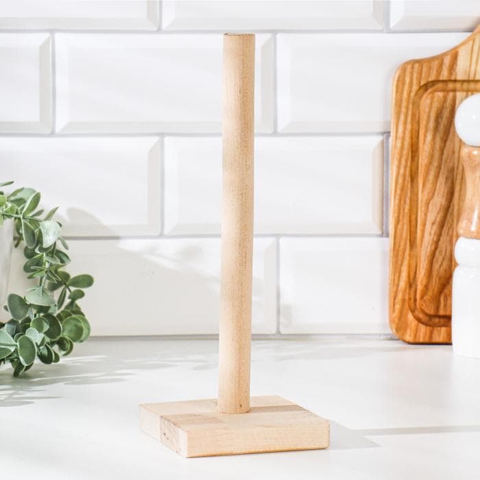 Подставка для бумажных полотенец Дарим Красиво, 9×9×26.5 см, дерево