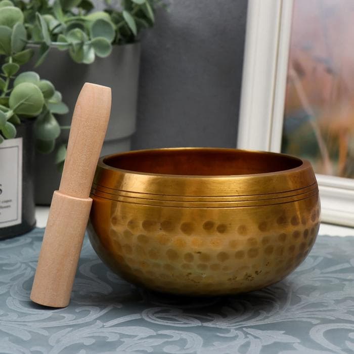 Поющая чаша «Точки», музыкальный инструмент, с резонатором, 7.3×12×12 см