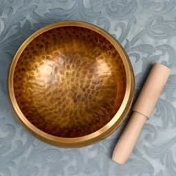 Поющая чаша «Точки», музыкальный инструмент, с резонатором, 7.3×12×12 см