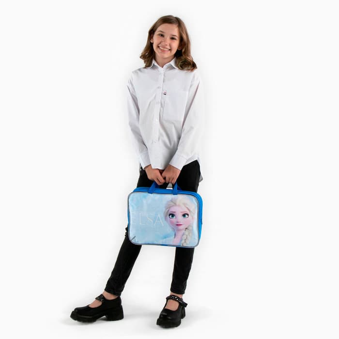 Папка с ручками текстильная А4, 35×27×10 см, «Холодное сердце»