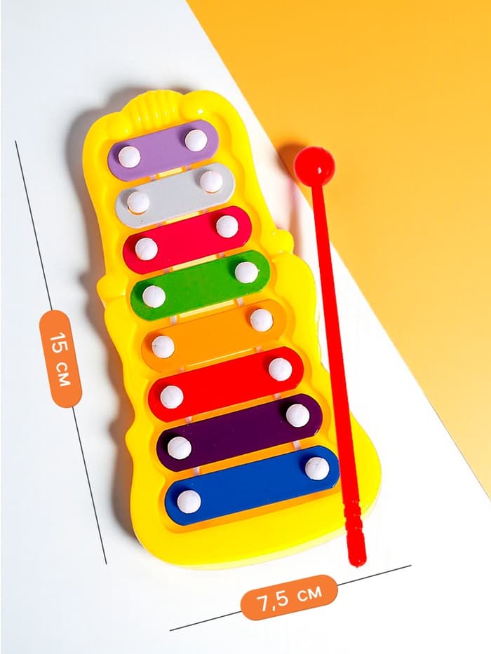 Игрушка музыкальная-металлофон «Звонкий», цвета МИКС