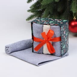 Полотенца махровые «Этель. Новогодние забавы», 30×30 см - 3 шт., хлопок 100%